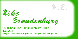 mike brandenburg business card